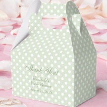 Groene Stippen Baby Shower Favor Doos