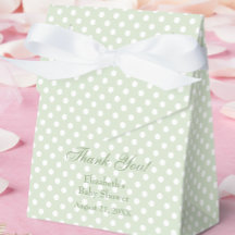 Groene Stippen Baby Shower Favor Doos