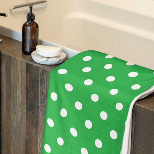 Groene Stippen Bad Handdoek