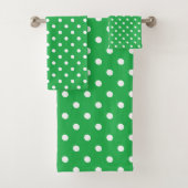 Groene Stippen Bad Handdoek (Insitu)