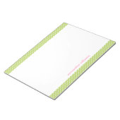 Groene Stippen en Stripes Patroon op maat Notitieblok (Schuin)
