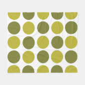 Groene Stippen Fleece Deken (Voorkant (Horizontaal))