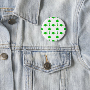 Groene Stippen, Stippenpatroon, Stippen, Gestippel Ronde Button 5,7 Cm