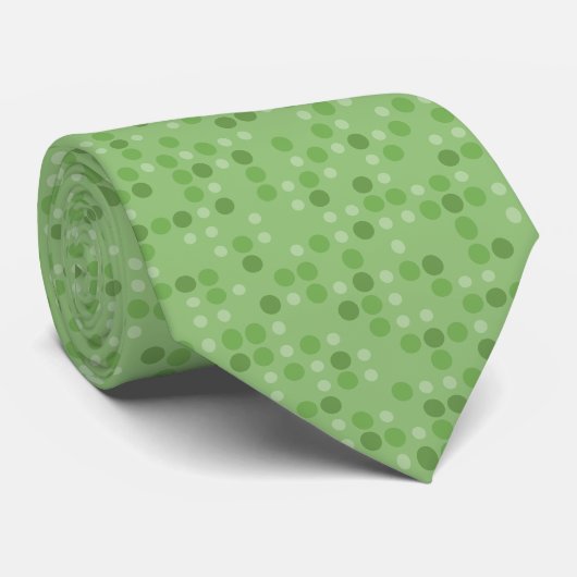Groene Stippen Stropdas (Opgerold)