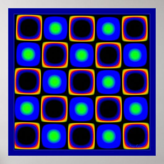 Groene Stippen voor wijnbereiding Poster (Voorkant)