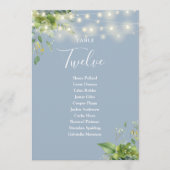 Groene Stof Blauw zitplan Tafelnummer (Voorkant)