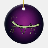 groene stokinsect keramisch ornament (Achterkant)