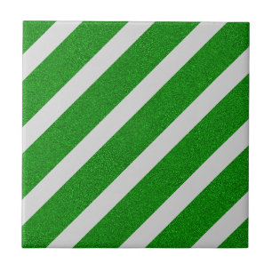 Groene Streep Glitter Tegeltje