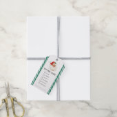 Groene streep Kerstmis Cadeaulabel (Met Touw)
