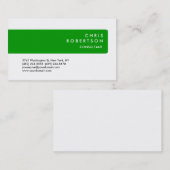 Groene Streep Witte Achtergrond Visitekaartje (Voorkant / Achterkant)