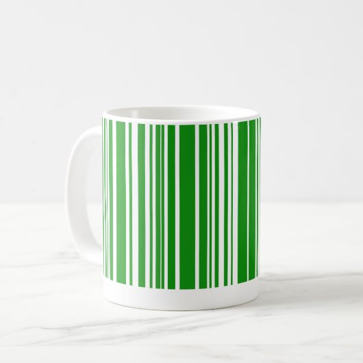 Groene streepjescode koffiemok (Voorkant links)