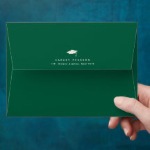 Groene Strepen Aangepaste Afstudeer Retouradres