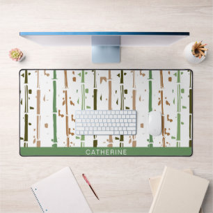 Groene Strepen Boho Custom Bureaumat