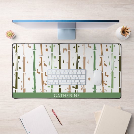 Groene Strepen Boho Custom Bureaumat (Kantoor 1)