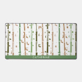 Groene Strepen Boho Custom Bureaumat (Voorkant)