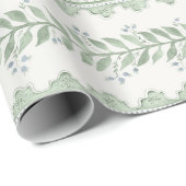 groene strepen cadeaupapier (Rol Hoek)