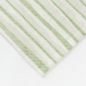 Groene Strepen Fleece Deken (Hoek)