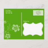 groene strepen; gestreept; Aloha Uitnodiging Briefkaart (Achterkant)