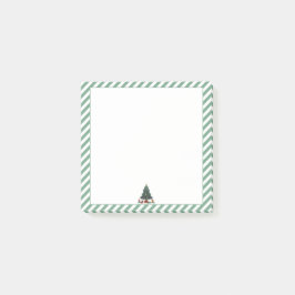 Groene strepen, kerstboom met cadeau post-it® notes