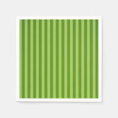 Groene Strepen Kerstmis Papier Servetten (Voorkant)