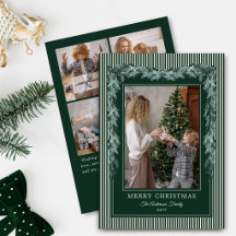 Groene Strepen Kerstslingers Vijf Foto
