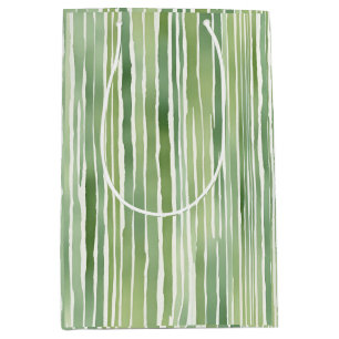 Groene Strepen Medium Cadeauzakje