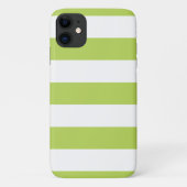 Groene strepen, witte strepen, gestreept patroon Case-Mate iPhone case (Achterkant)
