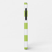 Groene strepen, witte strepen, gestreept patroon Case-Mate iPhone case (Achterkant/links)