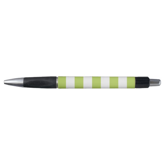 Groene strepen, witte strepen, gestreept patroon pen (Voorkant)
