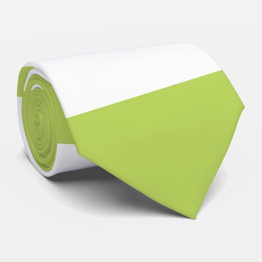 Groene strepen, witte strepen, gestreept patroon stropdas (Opgerold)