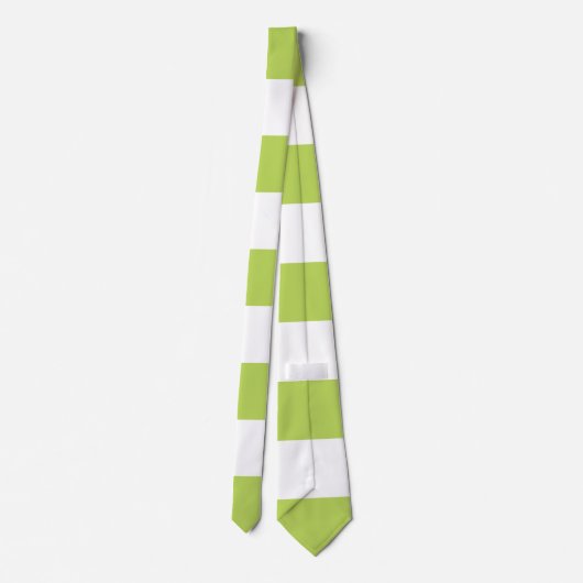 Groene strepen, witte strepen, gestreept patroon stropdas (Achterkant)