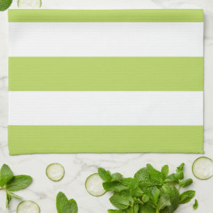 Groene strepen, witte strepen, gestreept patroon theedoek