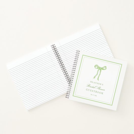 Groene strik 'Trouwende knoop' Bruidsjonker gasten Notitieboek (Binnen)