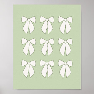 Groene Strikjes Coquette Poster