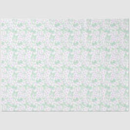 Groene strikken & paarse stippen tissuepapier