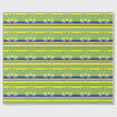 Groene Stripe Tennis Rackets Cadeaupapier (Vlak)