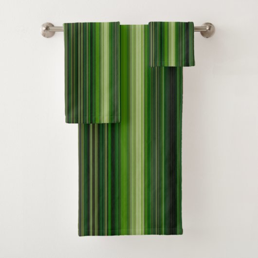 Groene stripes bad handdoek (Insitu)