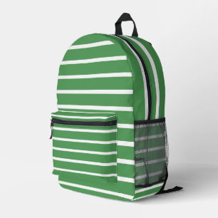 Groene stripes bedrukte rugzak