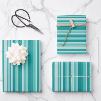 Groene stripes inpakpapier vel