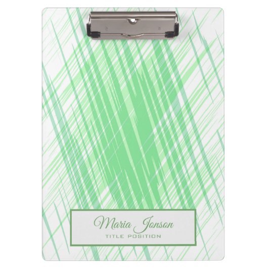 Groene stripes klembord (Voorkant)