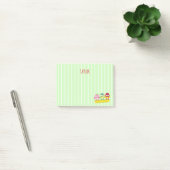 Groene Stripes met schattige uilen Post-it® Notes (Kantoor)