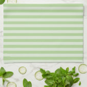 Groene stripes theedoek (Gevouwen)