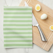 Groene stripes theedoek (Quarter Fold)