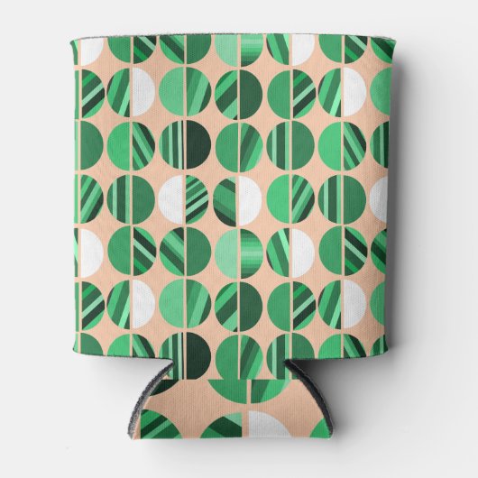 Groene stripte ovale halven blikjeskoeler (Voorkant)