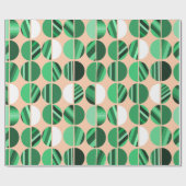 Groene stripte ovale halven cadeaupapier (Vlak)