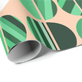 Groene stripte ovale halven cadeaupapier (Rol Hoek)