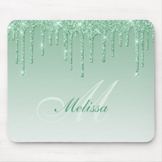 groene strooisel met druppelaar muismat (Voorkant)