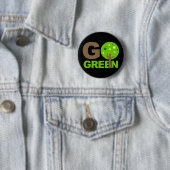 Groene structuur Recyclen Ronde Button 5,7 Cm (In situ)