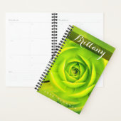 Groene succulent cactus foto aangepaste naam moder planner (Display)