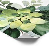 Groene succulente bruiloft-welkombord poster (Hoek)